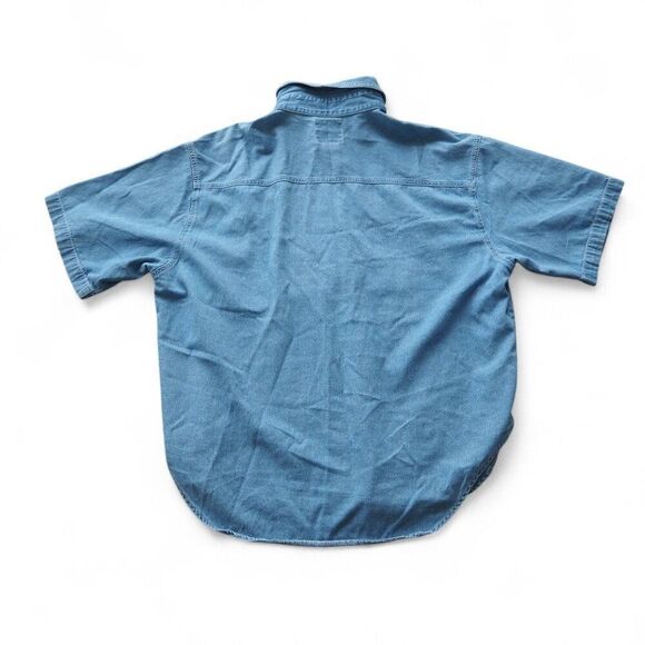 Quizz Vintage 90s "Noah Ark" Embroidered Denim SS Button Up Shirt Women's 20 - Picture 2 of 7